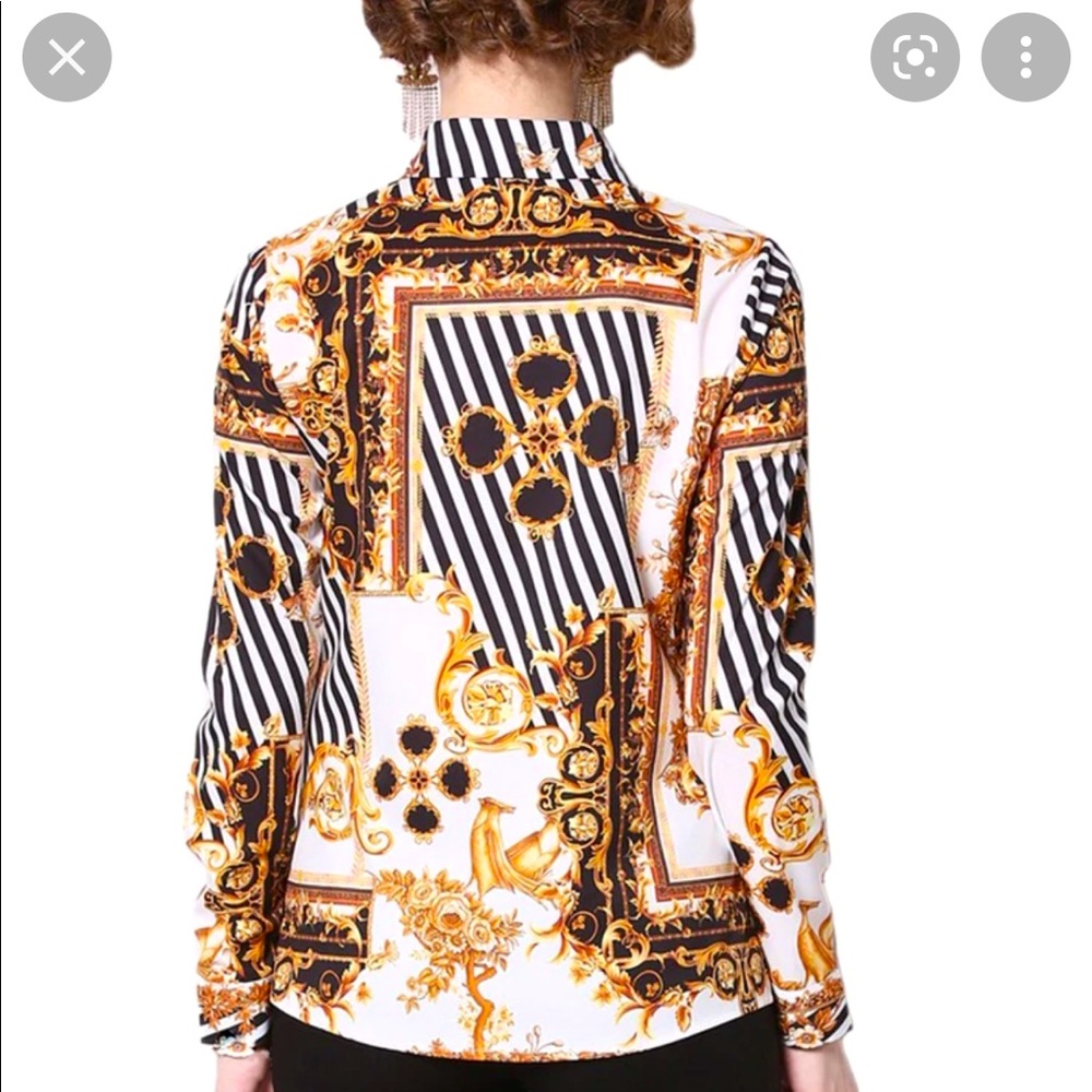 Bold blouse.